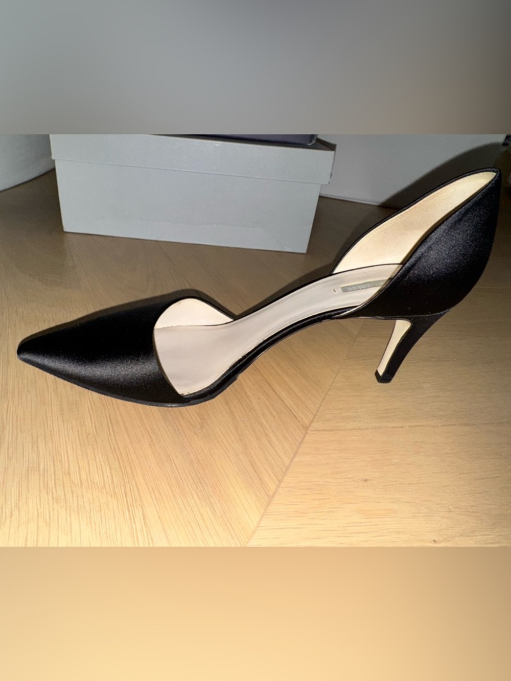 Giorgio Armani Black Silk D'Orsay Heels